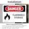 Signmission Flammable Storage Danger Sign, Vinyl Decal, 10in W x 7in L, 2PK OS-2PACK-DS-D-710-L-2015 - alternate 5